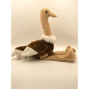 Ty Beanie Babies Stretch the Ostrich 1997 Vintage Plush Collectible Brown Tan